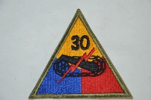 PATCH AMERICAIN DU 30 REGIMENT DE CHAR-US ARMY 30TH TANK BATTALION PATCH - Foto 1 di 2