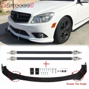 Fit Mercedes-Benz C Front Rear Bumper Lip Spoiler Splitter Body Kit Side Skirt - Picture 1 of 17