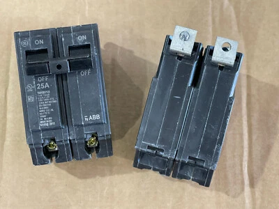 GE GENERAL ELECTRIC ABB NEW GE Thhqb2125 Thqb2125 2 Pole 25 Amp 120/240V 22kA Silk Circuit Breaker