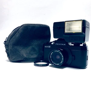 🍙Funda RARA, Exc+8🍙Pentax Auto 110 con lente PF 18mm f2.8, flash AF-100P de Japón - Imagen 1 de 24