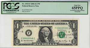 2006 $1 FEDERAL RESERVE NOTE - ATLANTA GEORGIA NOTE LOWELL HORWEDELL F00015548I - Picture 1 of 2