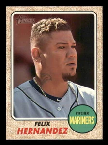 2017 Topps Heritage #408 Felix Hernandez (SP/Short Print) Mariners z - Picture 1 of 2