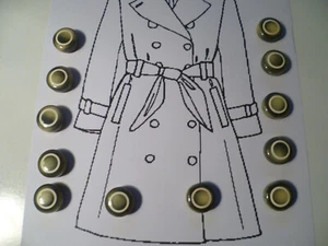 12 BOTTONI RESINA VINTAGE ANNI 60 GRIGIO BIANCO 2 CM SET GIACCA CAPPOTTO - Foto 1 di 2