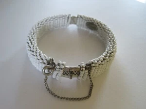 Miriam Haskell Bracelet White Beads - Picture 1 of 6