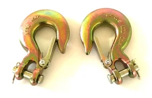 2 CALHAWK 5/16" CHAIN GRAB SLING SLIP HOOK LINK WITH SPRING LATCH G43 CZCNH5S - Picture 1 of 1