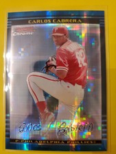 2002 Bowman Chrome X-Fractors #347 Carlos Cabrera SP RC 209/500 - Phillies