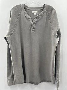 Prenda para hombre J Crew de manga larga teñida Henley Toupe talla grande - Imagen 1 de 9
