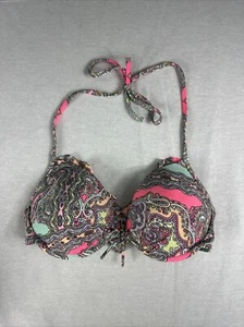 Victorias Secret Bikinioberteil rosa 34C mehrfarbig Spaghettiriemen - Bild 1 von 4