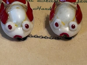 Vintage Tropische Muschel Ohrringe Neuware Handarbeit - Bild 1 von 6