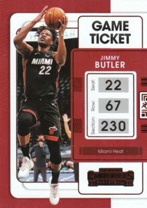 2021-22 Playoff Contenders SP Game Ticket Red #53 JIMMY BUTLER- HEAT - Picture 1 of 1
