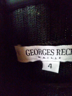 Haut top pull Georges Rech sans manches col roulé 42 XL taille 4 laine 100% - Photo 1/4