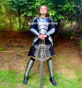 Medieval Female Lady Costume steel Armor Suit Lady Cuirass Costume Armor Suit, - Picture 1 of 6