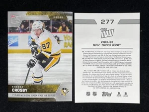 2022-23 Topps Now NHL Stickers #277 SIDNEY CROSBY Pittsburgh Penguins - PR: 229 - Picture 1 of 1