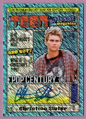 2024 LEAF POP CENTURY METAL TEEN DREAM MAGAZINE AUTO BLUE CHRISTIAN SLATER /10 - Image 1 of 3