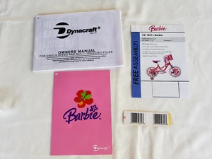 16" Dynacraft Girl's Barbie Bicycle Owner's Manual (Item # 701581) - Picture 1 of 3