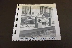 Vintage Black & White Photograph Skip's Dock 1951 - Picture 1 of 4