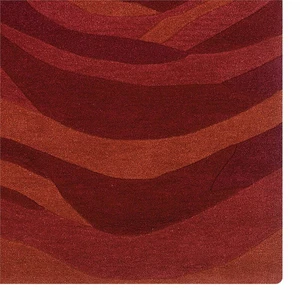 Linon Trio Roslyn Hand Tufted Polyester 5'x7' Rug in Brick Red - Picture 1 of 5