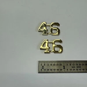 46 Gold Pin - Pin & Clutch - Police  Precinct Number - NEW - Collar Brass - Picture 1 of 3
