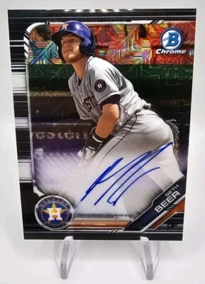 2019 Bowman Chrome Black Mojo Refractor 1/1 Auto - Seth Beer #CPA-SB - Image 1 of 4