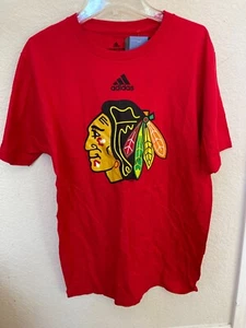 Adidas NHL Chicago Blackhawks T-shirt uomo rosso hockey - Foto 1 di 2