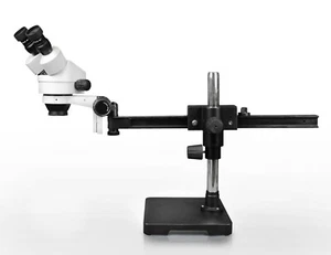 Vision 7X-45X Binokular Zoom Stereomikroskop mit Gleitarm Ausleger Ständer - Bild 1 von 4