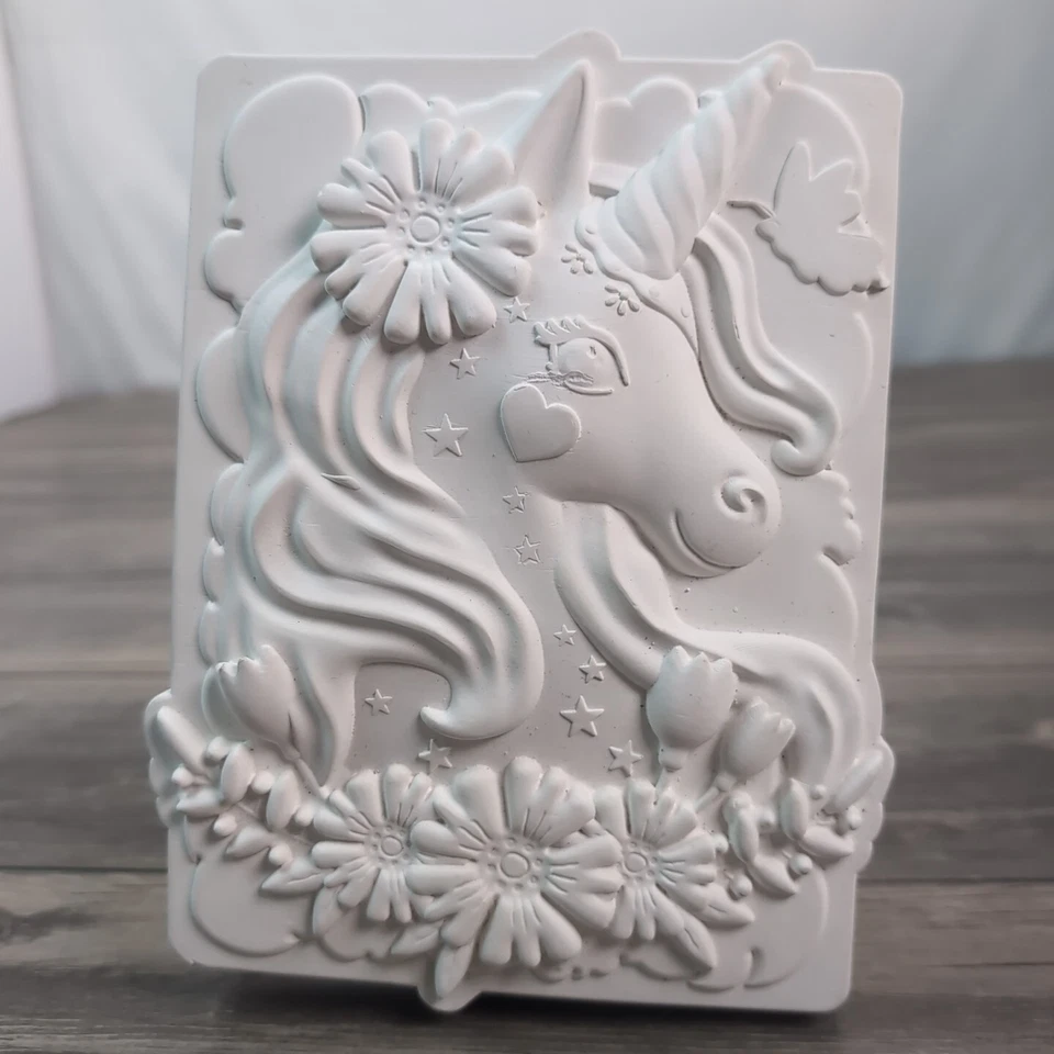 Ceramic Bisque Unicorn Floral Design U-Paint Ready to Paint Fantasy Mystical - Image 1 of 4