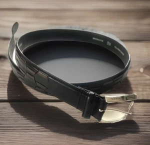 Fossil Mens Size 100/40 Black Leather Belt (C5) - Picture 1 of 12