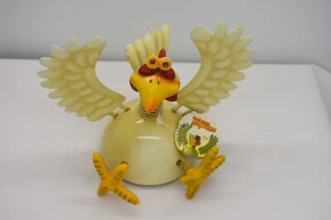 Tim Twinkler Animal Wobbler Don't Know Kniebeugen gelb Metall Huhn - Bild 1 von 4