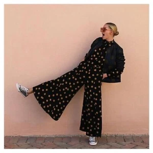 Anthropologie Loveland Jumpsuit mit weitem Bein Punkte Schwarz Größe 12 - Bild 1 von 5