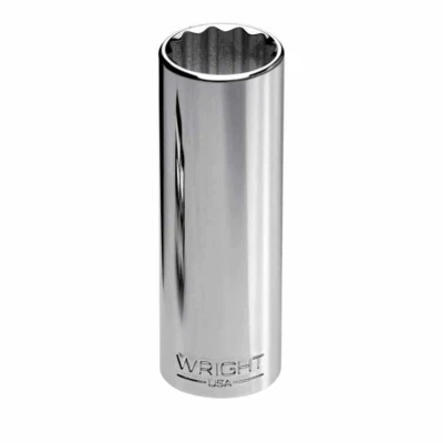Wright Tool 3614 Forged 3/8" Drive 12 Point Wright Drive Deep Socket, 7/16" - Image 1 of 2