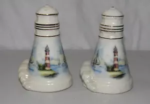GIFTCO FARO BAIA CERAMICA A FORMA DI FARO SALE E PEPE SHAKER SET - Foto 1 di 5