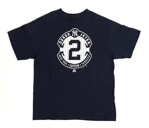 Derek Jeter New York Yankees Majestic MLB Shirt Size Youth XL - Picture 1 of 5