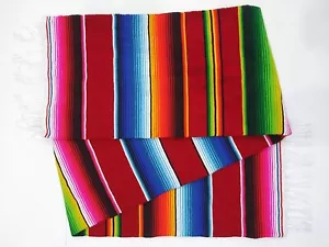 Artisan Falsa Mexican Blanket Saltillo Serape Yoga Throw Made in Mexico X-Large - Picture 1 of 52