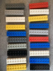 Lego Steine 2x8 große lange 20 Stück Teile in verschiedenen Farben in gutem Con - Bild 1 von 4