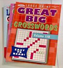 3 Crossword Kappa Puzzle Books 10.75" x 8.75" Paperback NEW Large Print D