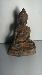 Old statue bouddha Asia. Ancienne statue Bouddha Asie BRONZE - Picture 1 of 1
