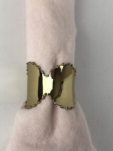 Napkin Rings Classic Gold Holiday/Everyday Beautiful Set of 4 