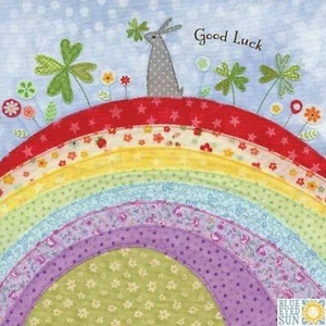 Blue Eyed Sun - Tarjeta de felicitación (BES2060) Buena suerte - Encantamiento - Conejo y fo... - Imagen 1 de 1