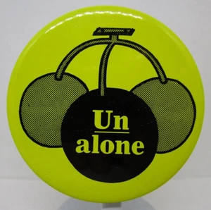 Vintage 7UP Un Alone Pinback Button Pin 1960's 2.25 inch The Uncola Advertising - Picture 1 of 3
