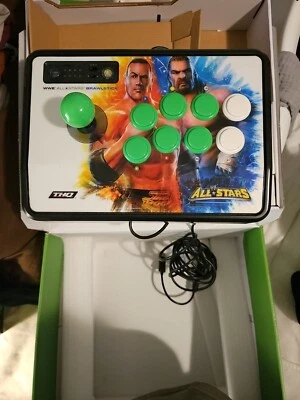 Xbox360Mad Catz WWE All Stars Brawlstick Modded With Sanwa Buttons And Joystick  - Image 1 of 2