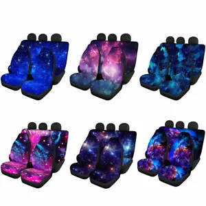 Galaxy Sky Car Seat Front & Rear Full Covers Set Auto Accessorie Universal Decor - Picture 1 of 23