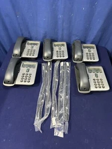 Lot of 5 Cisco IP 7912 Series Model CP-7912G-A VoIP Business Phones w/ Stands - Picture 1 of 8