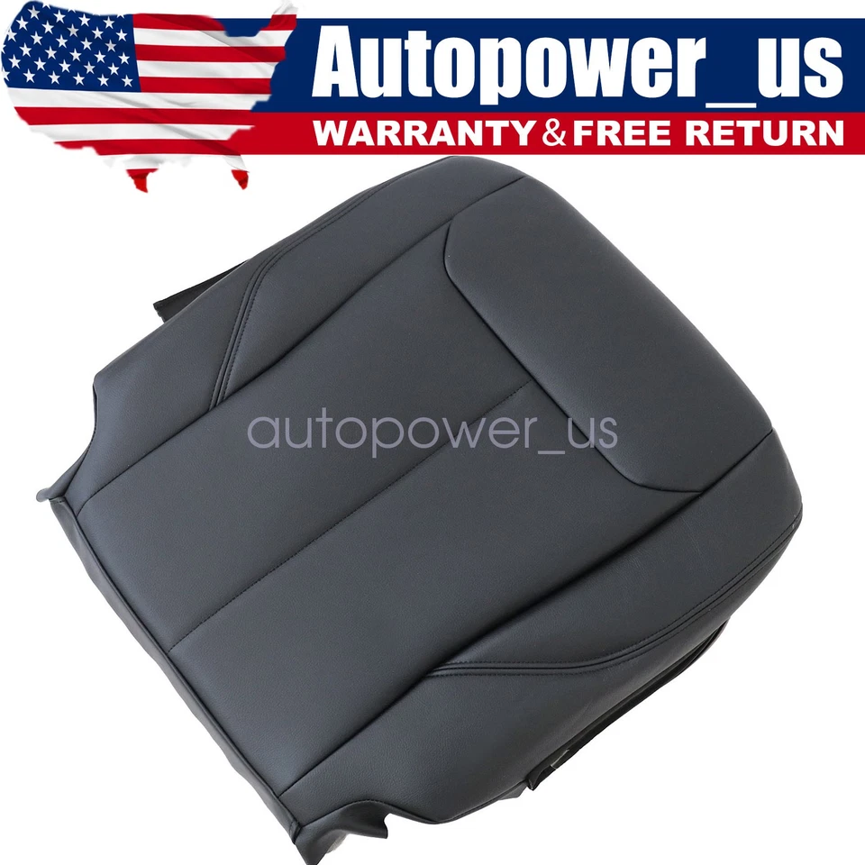 Se adapta a BMW F30 335i xDrive 2012-2018 parte inferior del conductor cubierta de asiento de cuero negra Foto 1 de 4