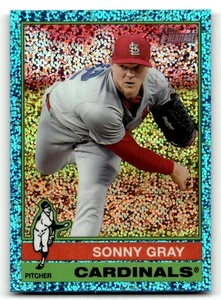 2025 Heritage Sonny Gray #388 Cromo Blu Chiaro Scintillante Rifrattore Cardinali - Foto 1 di 2