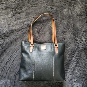 Dooney & Bourke Lexington Tote Black Pebbled Grain Leather Shoulder Bag - Bild 1 von 11