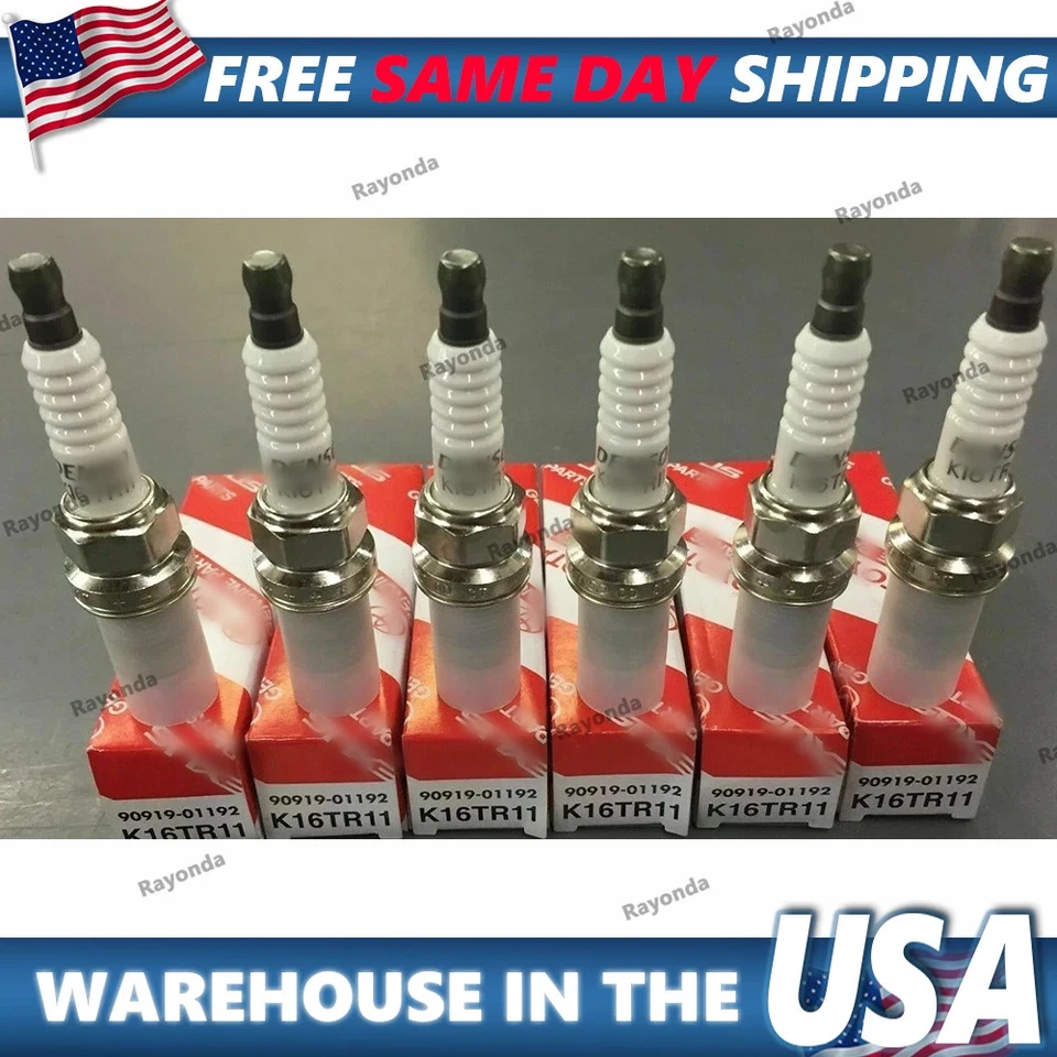 OEM 2000-04 Toyota Tundra & 1995-04 Tacoma V6 3.4L Spark Plugs Set of 6 - Image 1 of 1