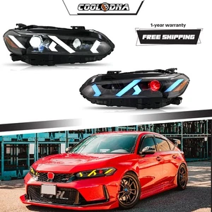 Pair Red Demon eye LED Headlights For Honda Civic 2022-2025 Front Head Lamps 2* - Picture 1 of 24