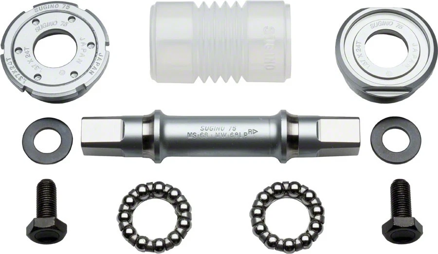 Sugino 75 Track Loose Bearing BSA Bottom Bracket Set - Square Taper ISO 68x109mm - Image 1 of 1
