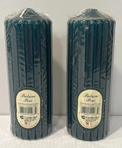 2 Candle-Lite Vtg KMart Fluted Round Scented Bayberry 8”X 2.8" Made USA Holiday - Picture 1 of 14