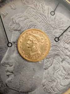 Gold 1891 P Liberty Head eagle Brilliant AU TP-9878 - Picture 1 of 2